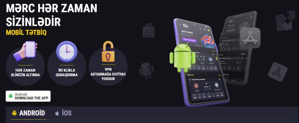 Betandreas app download, betandreas apk download və mobil kazino funksiyaları